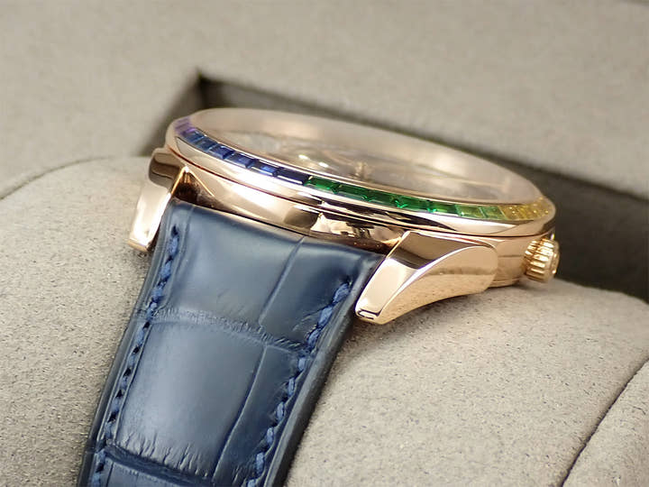 パルミジャーニフルリエ トンダ 1950 ダブルレインボー フライングトゥールビヨン Ref.PFH279-1064600-HA2121 ダイヤモンド×アベンチュリン文字盤 美品 86F169SC