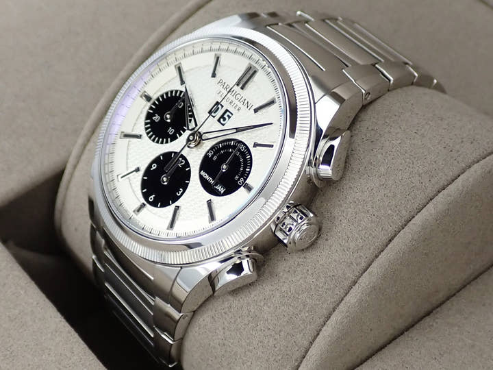 パルミジャーニフルリエ トンダ GT クロノグラフ Ref.PFC906-0000140-B00182 シルバー×ブラック文字盤 美中古 R3XZ2517