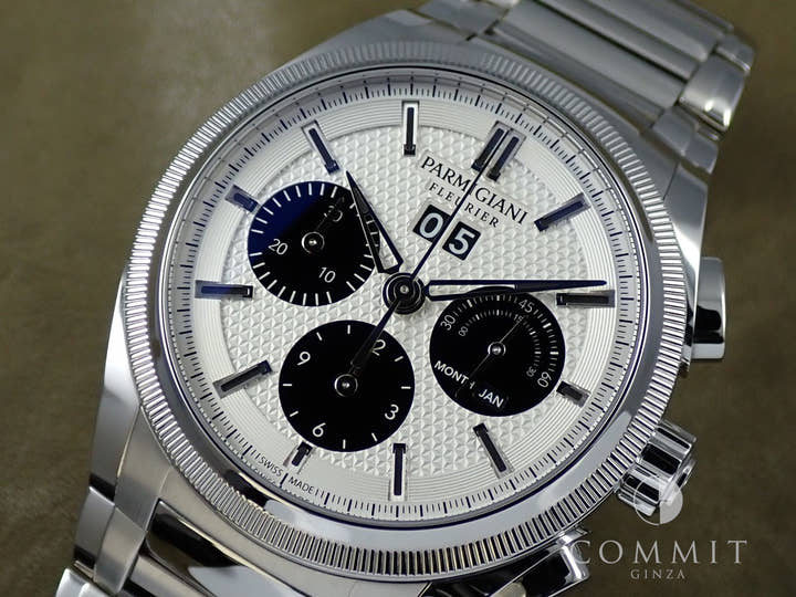 パルミジャーニフルリエ トンダ GT クロノグラフ Ref.PFC906-0000140-B00182 シルバー×ブラック文字盤 美中古 R3XZ2517