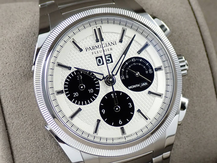 パルミジャーニフルリエ トンダ GT クロノグラフ Ref.PFC906-0000140-B00182 シルバー×ブラック文字盤 美中古 R3XZ2517