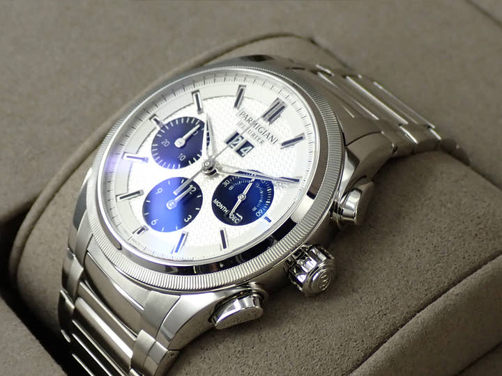 パルミジャーニフルリエ トンダ GT クロノグラフ Ref.PFC906-0000140-B00182 シルバー×ブラック文字盤 美品 W6L8SVJU