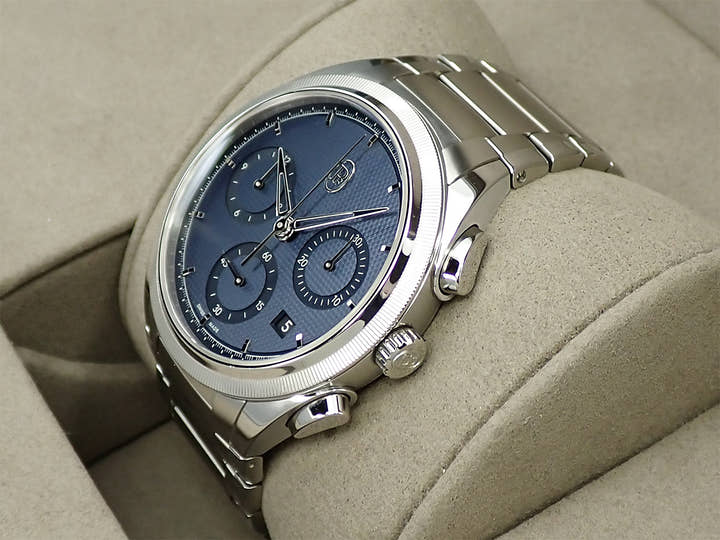 パルミジャーニフルリエ トンダ PF クロノグラフ Ref.PFC915-1020001-100182 ブルー文字盤 美中古 9R6JXYPJ