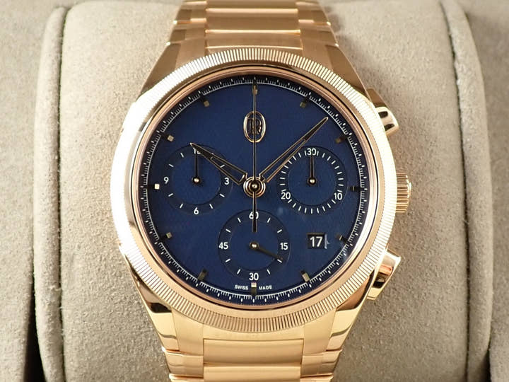 パルミジャーニフルリエ トンダ PF クロノグラフ Ref.PFC915-2020001-200182 ミラノブルー文字盤 極美品 9S3H1TLP