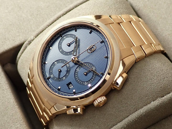 パルミジャーニフルリエ トンダ PF クロノグラフ Ref.PFC915-2020001-200182 ミラノブルー文字盤 極美品 9S3H1TLP