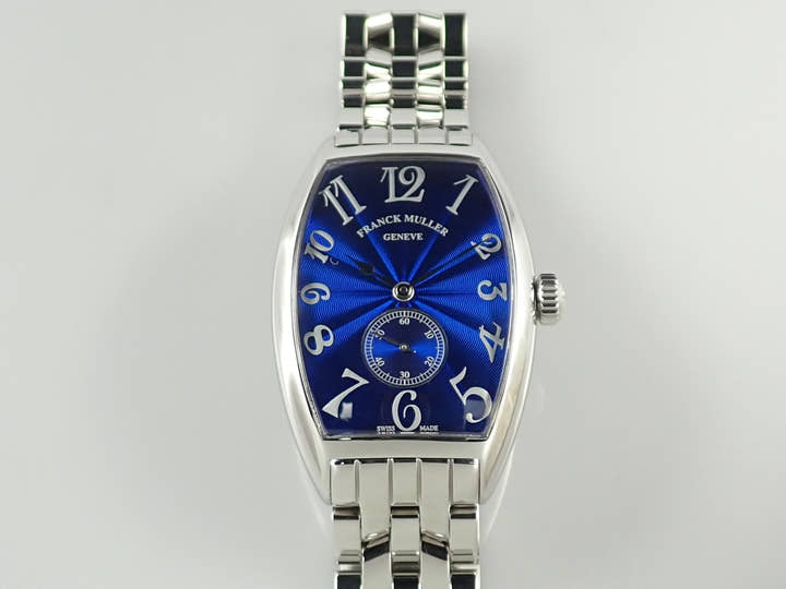 Franck Muller Tonneau Curvex 25th 1992 Limited Ref.2851S6LTD 1992 BLUE AC Blue Dial Used 9CT4Y2M8