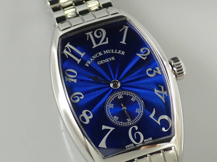 Franck Muller Tonneau Curvex 25th 1992 Limited Ref.2851S6LTD 1992 BLUE AC Blue Dial Used 9CT4Y2M8