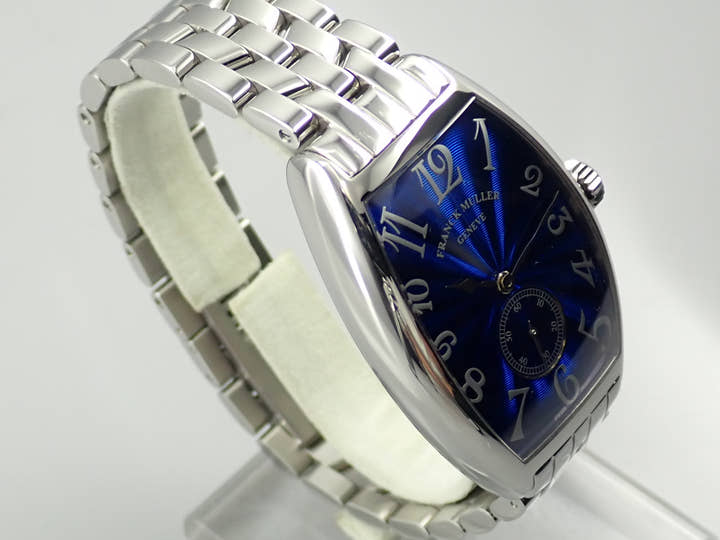 Franck Muller Tonneau Curvex 25th 1992 Limited Ref.2851S6LTD 1992 BLUE AC Blue Dial Used 9CT4Y2M8