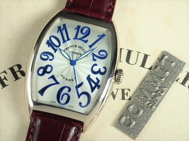 フランクミュラー トノウ Ref.6850SCSUN シルバーギョウシェ文字盤 中古 tonneau-curvex-4