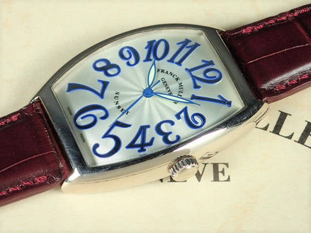 フランクミュラー トノウ Ref.6850SCSUN シルバーギョウシェ文字盤 中古 tonneau-curvex-4