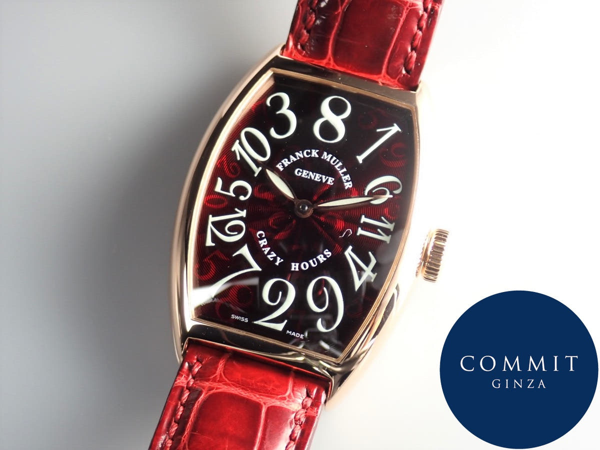 フランクミュラー トノウ Ref.5850CH 赤文字盤 中古 tonneau-curvex-9