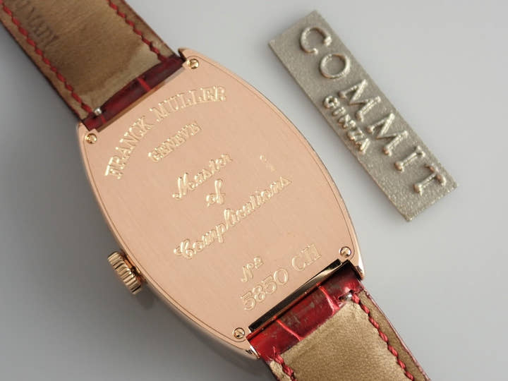 フランクミュラー トノウ Ref.5850CH 赤文字盤 中古 tonneau-curvex-9