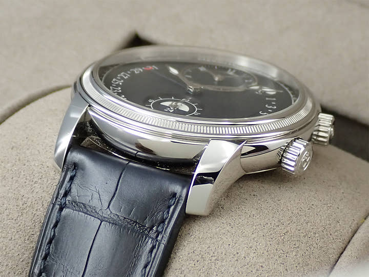 パルミジャーニフルリエ トリック エミスフェール レトログラード Ref.PFC901-1020001-300182 ブルー文字盤 中古 S247YKWK