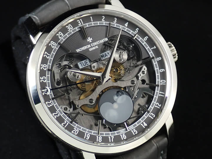 ヴァシュロンコンスタンタン トラディショナル コンプリートカレンダー オープンフェイス Ref.4020T/000G-B655 スケルトン文字盤 未使用 55T30PT0