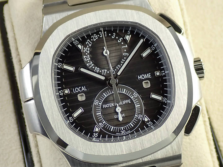 パテックフィリップ ノーチラス トラベルタイム クロノグラフ Ref.5990/1A-001 ステンレススチール ブラックグラデーション文字盤