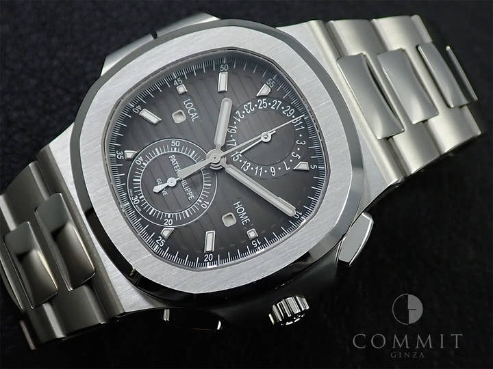 パテックフィリップ ノーチラス トラベルタイム クロノグラフ Ref.5990/1A-001 ステンレススチール ブラックグラデーション文字盤