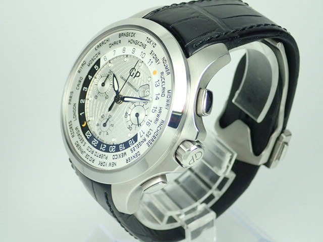 ジラールペルゴ トラベラー Ref.49700-11-133-BB6B シルバー文字盤 中古 traveller