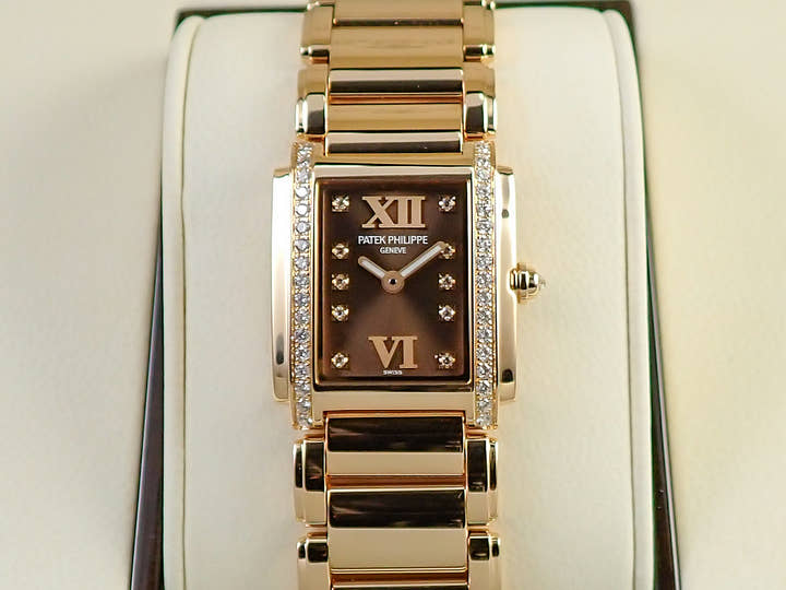 パテックフィリップ Twenty-4 Ref.4908/11R-010 ローズゴールド チョコレート文字盤