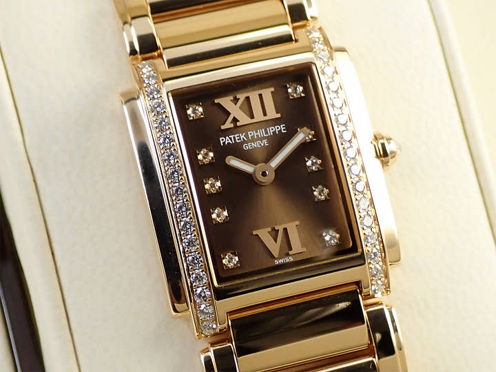 パテックフィリップ Twenty-4 Ref.4908/11R-010 ローズゴールド チョコレート文字盤