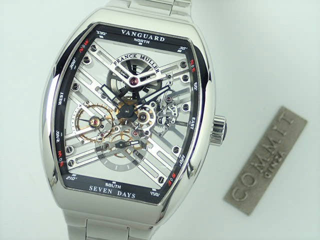 Franck Muller Vanguard Ref.V45S6SQTACNR Skeleton Dial Used Vanguard