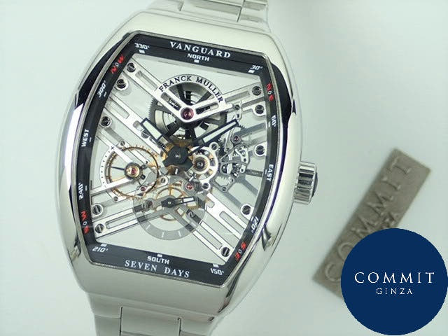 Franck Muller Vanguard Ref.V45S6SQTACNR Skeleton Dial Used Vanguard