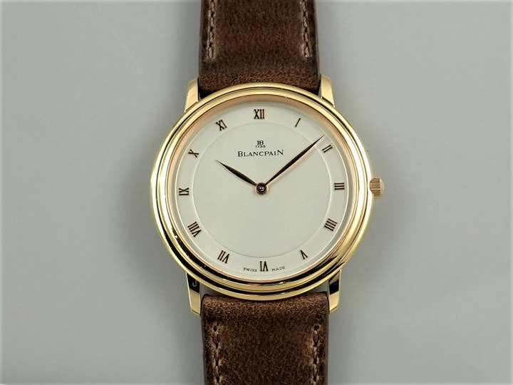 ブランパン ヴィルレ ウルトラスリム Ref.B0021-3318-55 シルバー文字盤 中古 2A8K5894