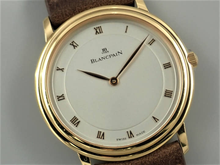 ブランパン ヴィルレ ウルトラスリム Ref.B0021-3318-55 シルバー文字盤 中古 2A8K5894