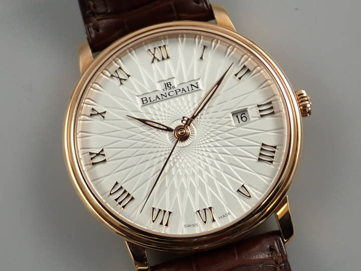 ブランパン ヴィルレ ウルトラスリム Ref.6651C-3642-55A スタンプドオパリン文字盤 中古 VJ70Z35M