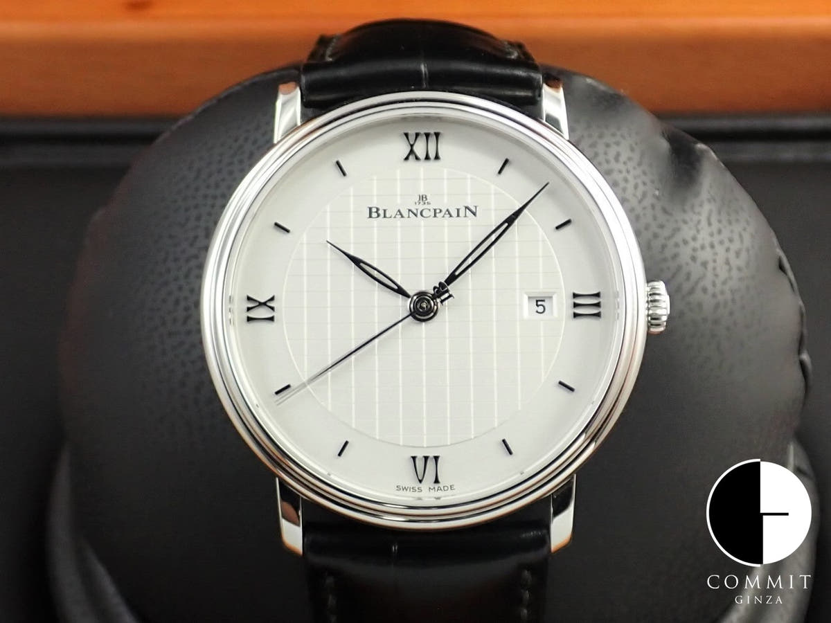 ブランパン ヴィルレ ウルトラスリム Ref.6651-1143-55B ホワイト文字盤 美品 44WVLCRJ