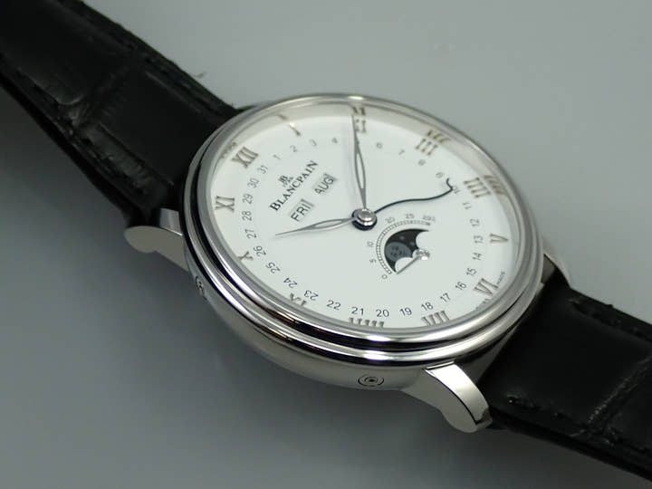 ブランパン ヴィルレ コンプリートカレンダー Ref.6264-1127-55B ホワイト文字盤 極美品 W3042057