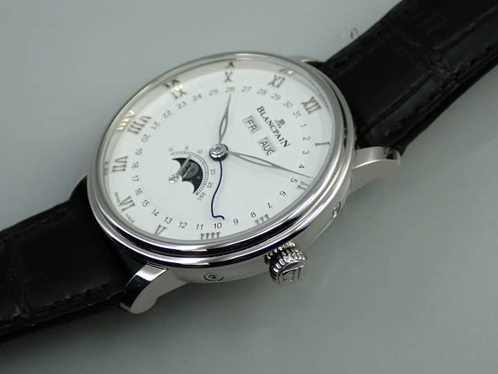 ブランパン ヴィルレ コンプリートカレンダー Ref.6264-1127-55B ホワイト文字盤 極美品 W3042057