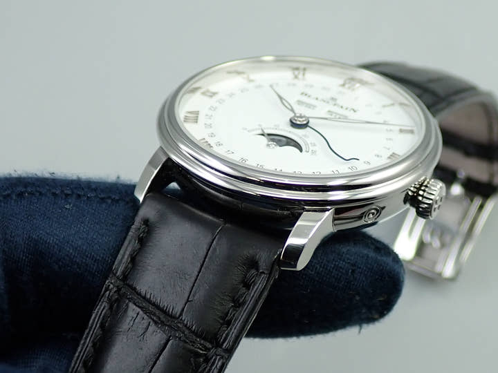 ブランパン ヴィルレ コンプリートカレンダー Ref.6264-1127-55B ホワイト文字盤 極美品 W3042057