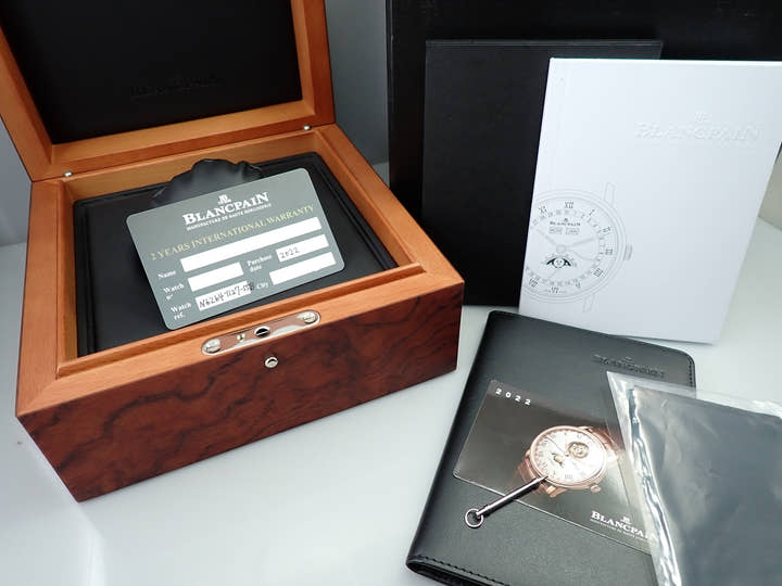 ブランパン ヴィルレ コンプリートカレンダー Ref.6264-1127-55B ホワイト文字盤 極美品 W3042057