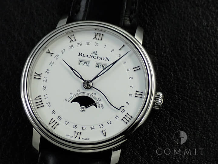 ブランパン ヴィルレ コンプリートカレンダー Ref.6264-1127-55B ホワイト文字盤 極美品 W3042057