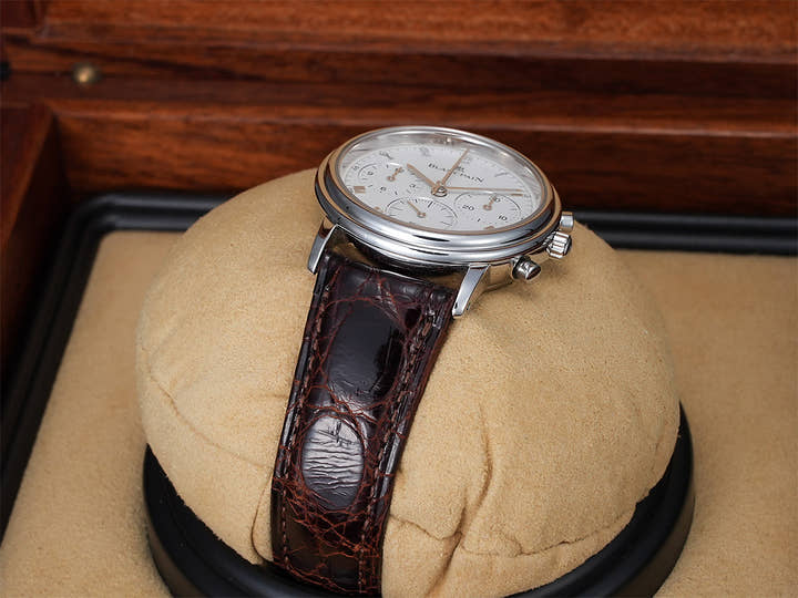 ブランパン ヴィルレ スプリットセコンド クロノグラフ Ref.1186-3427-55 PT ホワイト文字盤 中古 8AZ2066Z