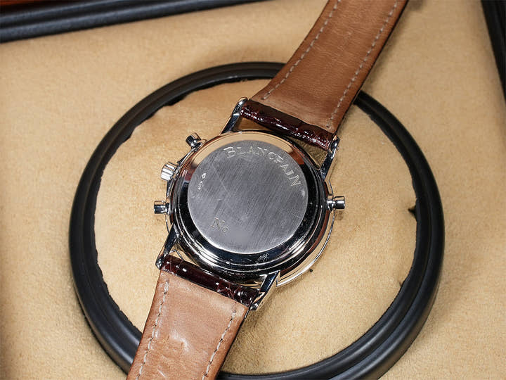 ブランパン ヴィルレ スプリットセコンド クロノグラフ Ref.1186-3427-55 PT ホワイト文字盤 中古 8AZ2066Z