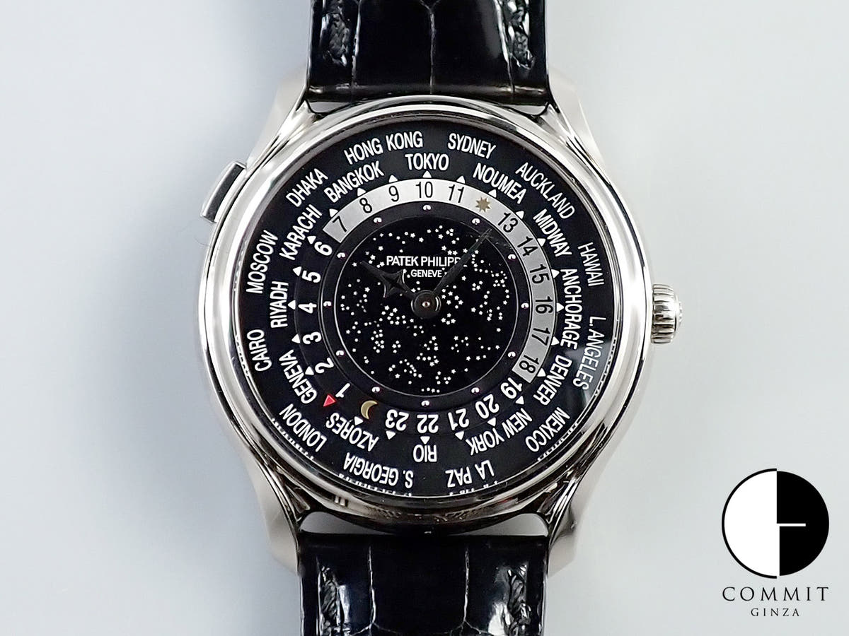 パテックフィリップ コンプリケーション ワールドタイム ムーンフェイズ Ref.5575G-001 ホワイトゴールド ブラック文字盤