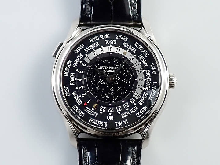 パテックフィリップ コンプリケーション ワールドタイム ムーンフェイズ Ref.5575G-001 ホワイトゴールド ブラック文字盤