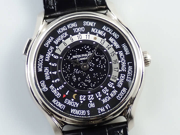 パテックフィリップ コンプリケーション ワールドタイム ムーンフェイズ Ref.5575G-001 ホワイトゴールド ブラック文字盤