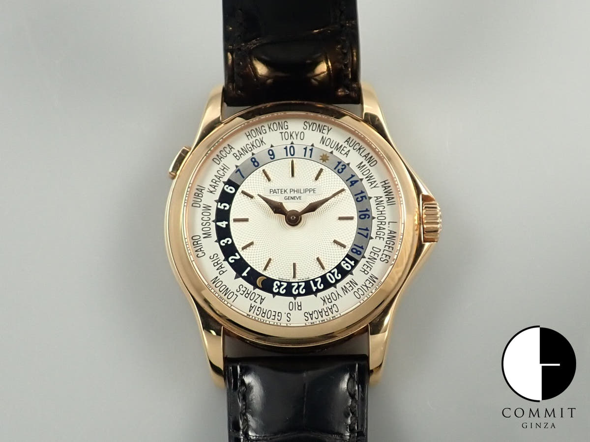 パテックフィリップ コンプリケーション ワールドタイム Ref.5110R-001 ローズゴールド シルバー文字盤