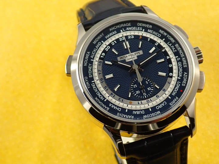 パテックフィリップ コンプリケーション ワールドタイム クロノグラフ Ref.5930G-001 ホワイトゴールド ブルー文字盤