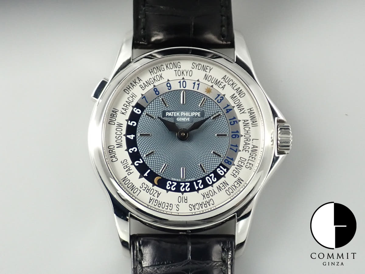 パテックフィリップ コンプリケーション ワールドタイム Ref.5110P-001 プラチナ ブルー文字盤