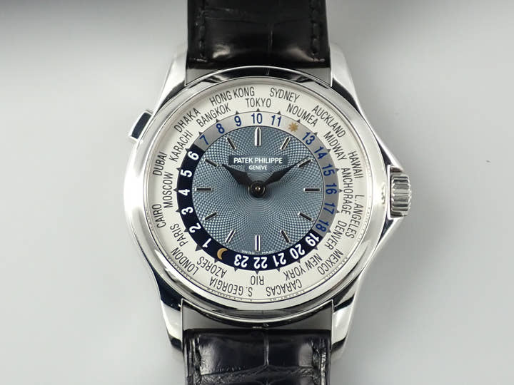 パテックフィリップ コンプリケーション ワールドタイム Ref.5110P-001 プラチナ ブルー文字盤