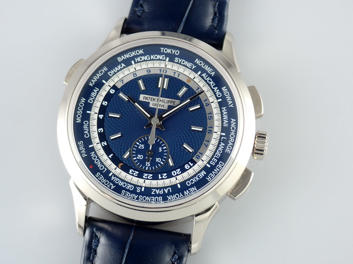 パテックフィリップ ワールドタイム Ref.5930G-001 ブルーオパーリン文字盤 中古 worldtime-23