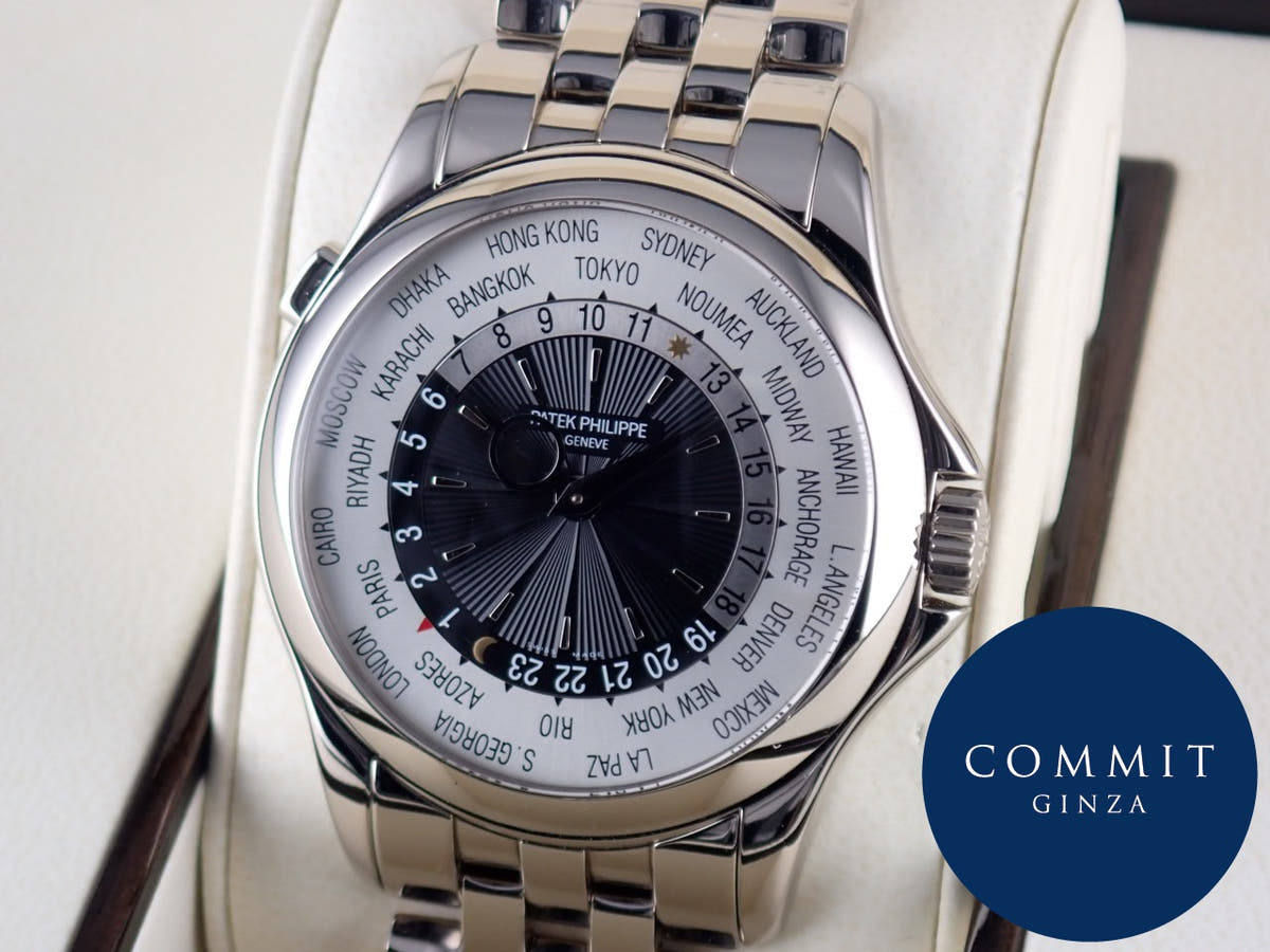 Patek Philippe World Time Ref. 5130/1G Silver/Gray Dial Used worldtime-24