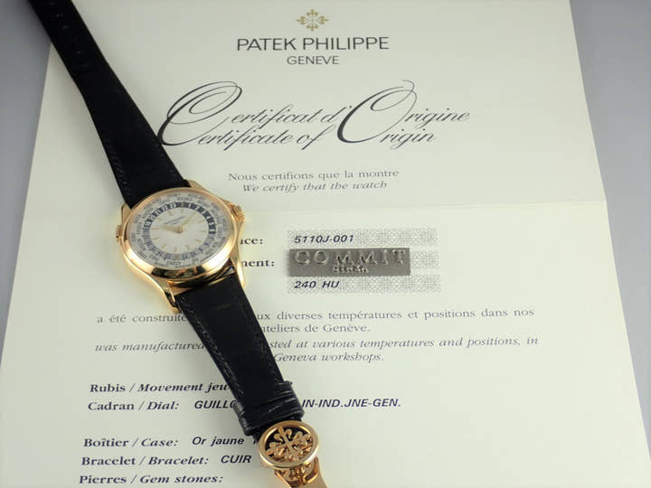 Patek Philippe World Time Ref.5110J-001 Guilloche/Opaline Dial Used worldtime-25