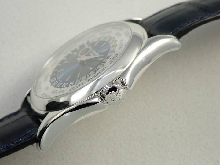 パテックフィリップ コンプリケーション ワールドタイム Ref.5130P-001 プラチナ シルバー/ブルー文字盤