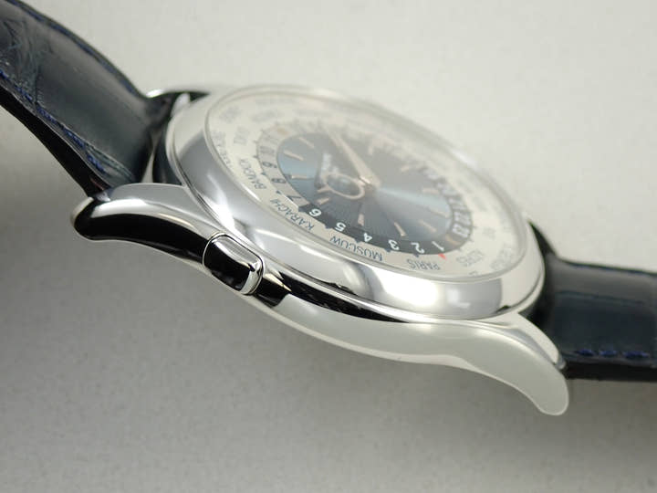 パテックフィリップ コンプリケーション ワールドタイム Ref.5130P-001 プラチナ シルバー/ブルー文字盤