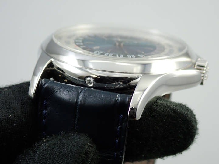 パテックフィリップ コンプリケーション ワールドタイム Ref.5130P-001 プラチナ シルバー/ブルー文字盤