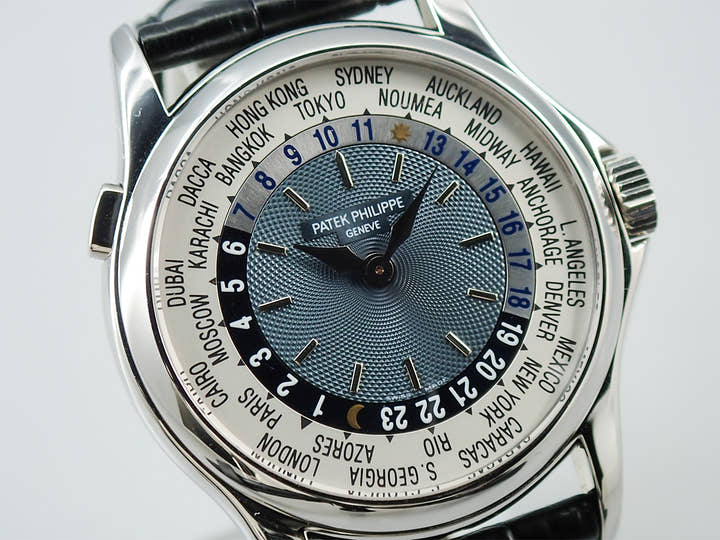 パテックフィリップ コンプリケーション ワールドタイム Ref.5110P-001 プラチナ ブルー文字盤