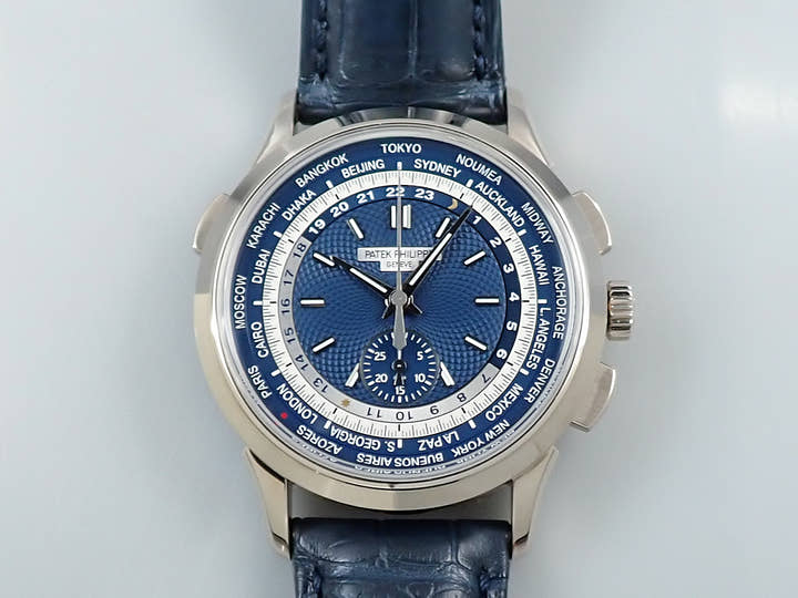 パテックフィリップ コンプリケーション ワールドタイム クロノグラフ Ref.5930G-010 ホワイトゴールド ブルー文字盤